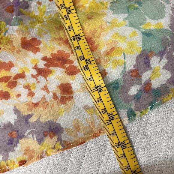 NY COLLECTION WOMEN RSWIM COVER UP TUNIC Yellow Foral One Size Boho Fairycore - Picture 5 of 6